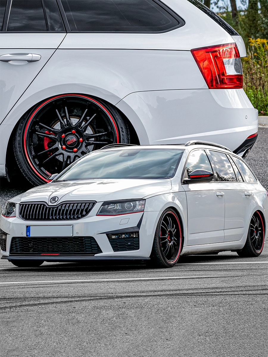Dynamisches Performance Carshooting eines Skoda Octavia
